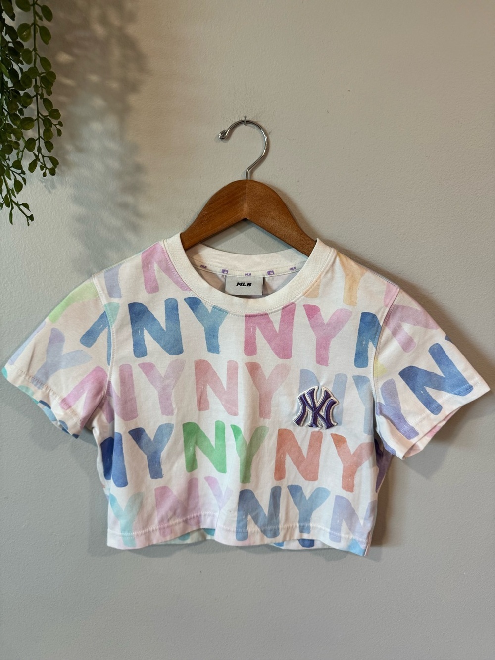 MLB Kids Pastel Multicolor NY Cropped Tee